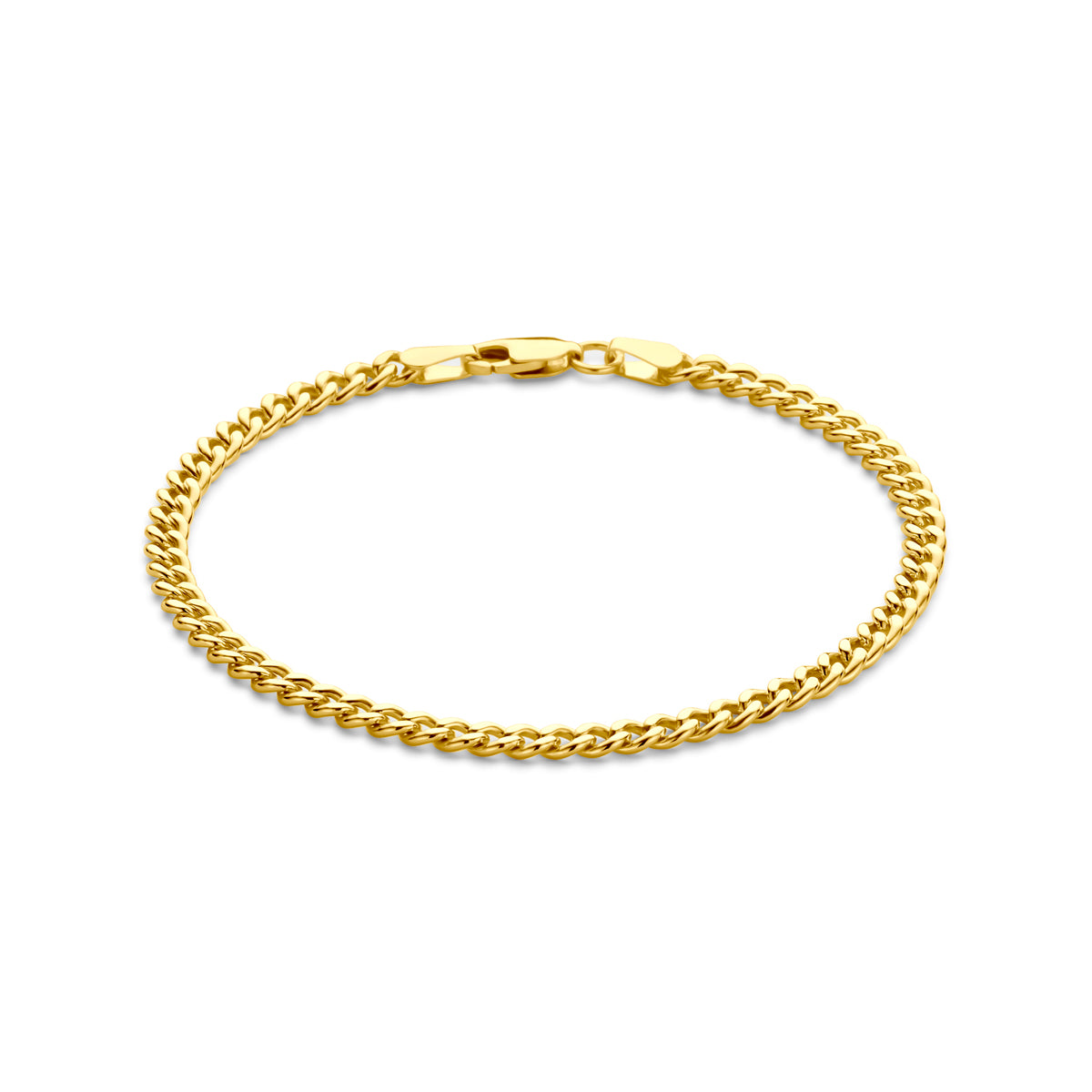 Gourmetkette massiv 3,7 mm Silgold (gelb mit Silberkern)