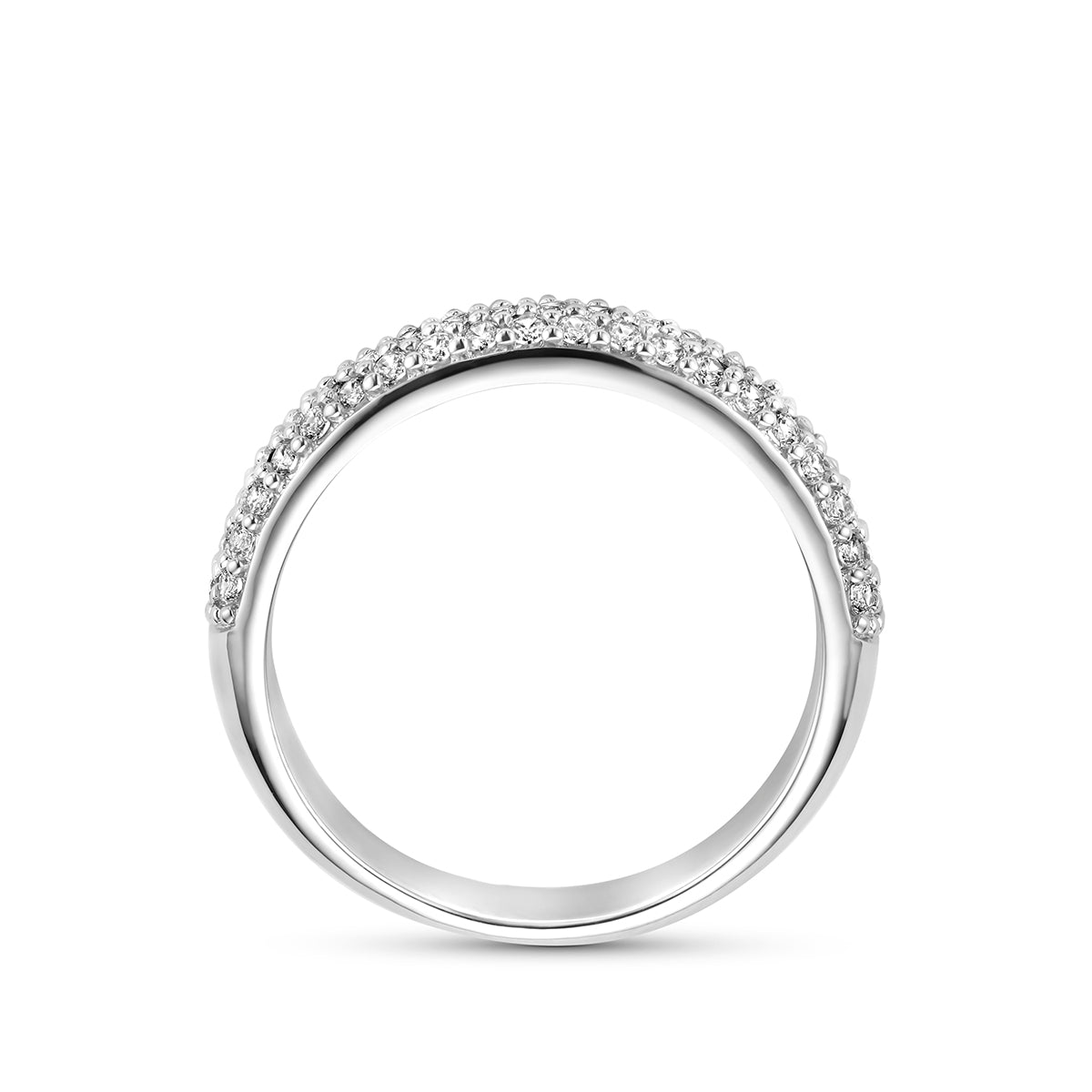 ring zirkonia zilver gerhodineerd