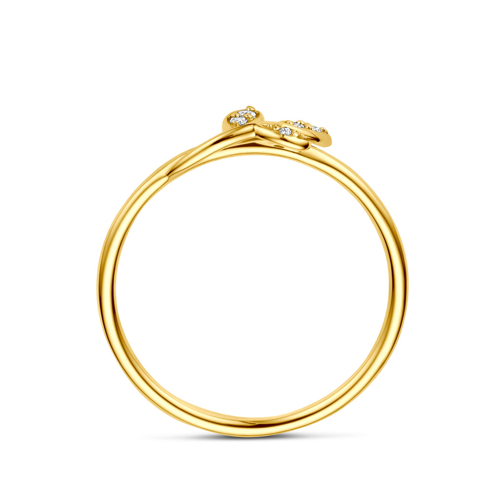 ring diamant 0.03ct h si 14K geelgoud