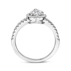 Ring Herz Zirkonia Silber rhodiniert