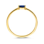Ring mit Geburtsstein Saphir 14. September Gelbgold