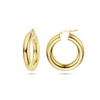 oorringen 6,0 mm ronde buis 1 micron zilver verguld (geel)