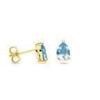 Ohrstecker Blautopas 14K Gelbgold