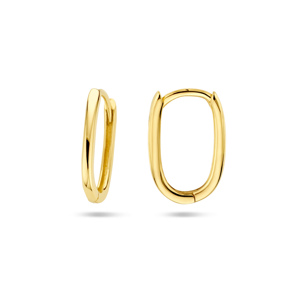 Klappohrringe Paperclip 14 mm 14K Gelbgold