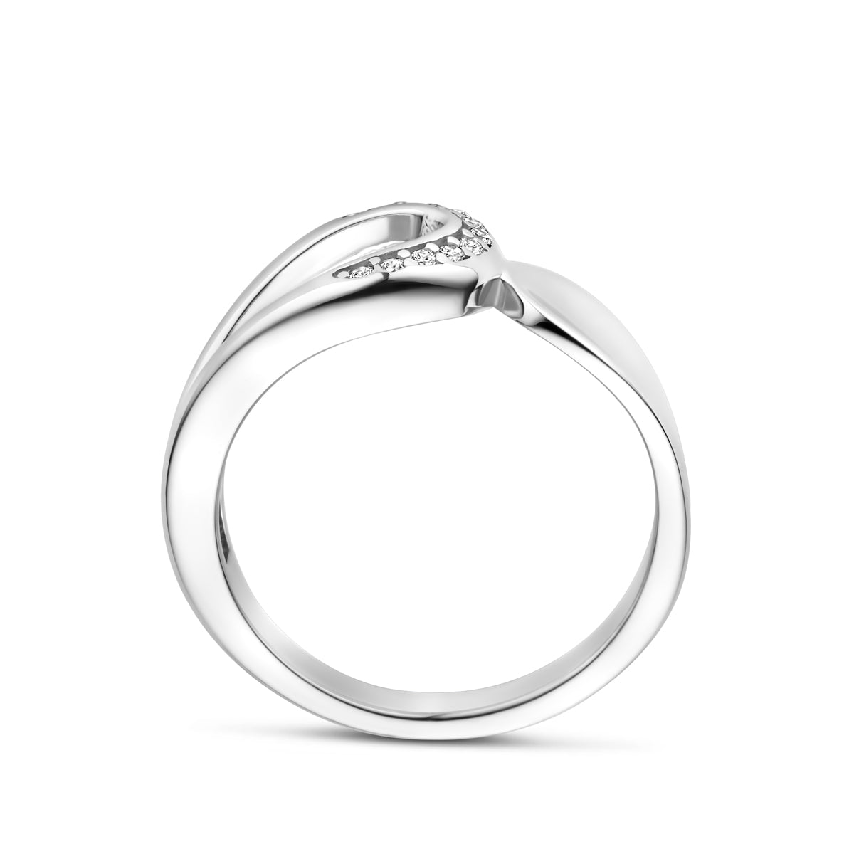 Ring Zirkonia Silber rhodiniert