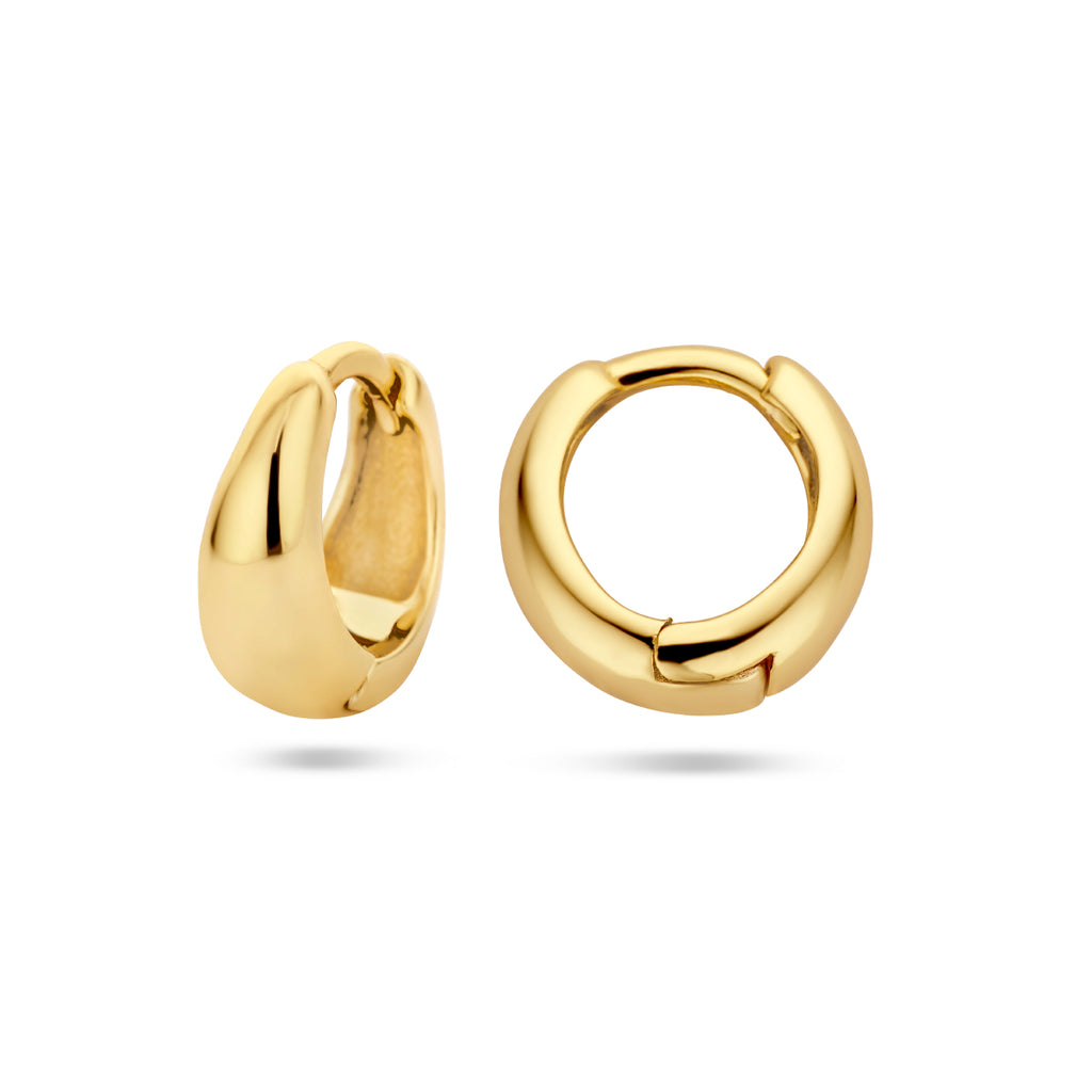 klapoorringen 1 micron zilver verguld (geel)