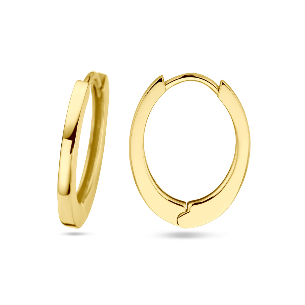 klapoorringen 17 mm 14K geelgoud