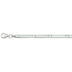 Armband Poly/Zirkonia matt 3,3 mm 19 cm Silber rhodiniert