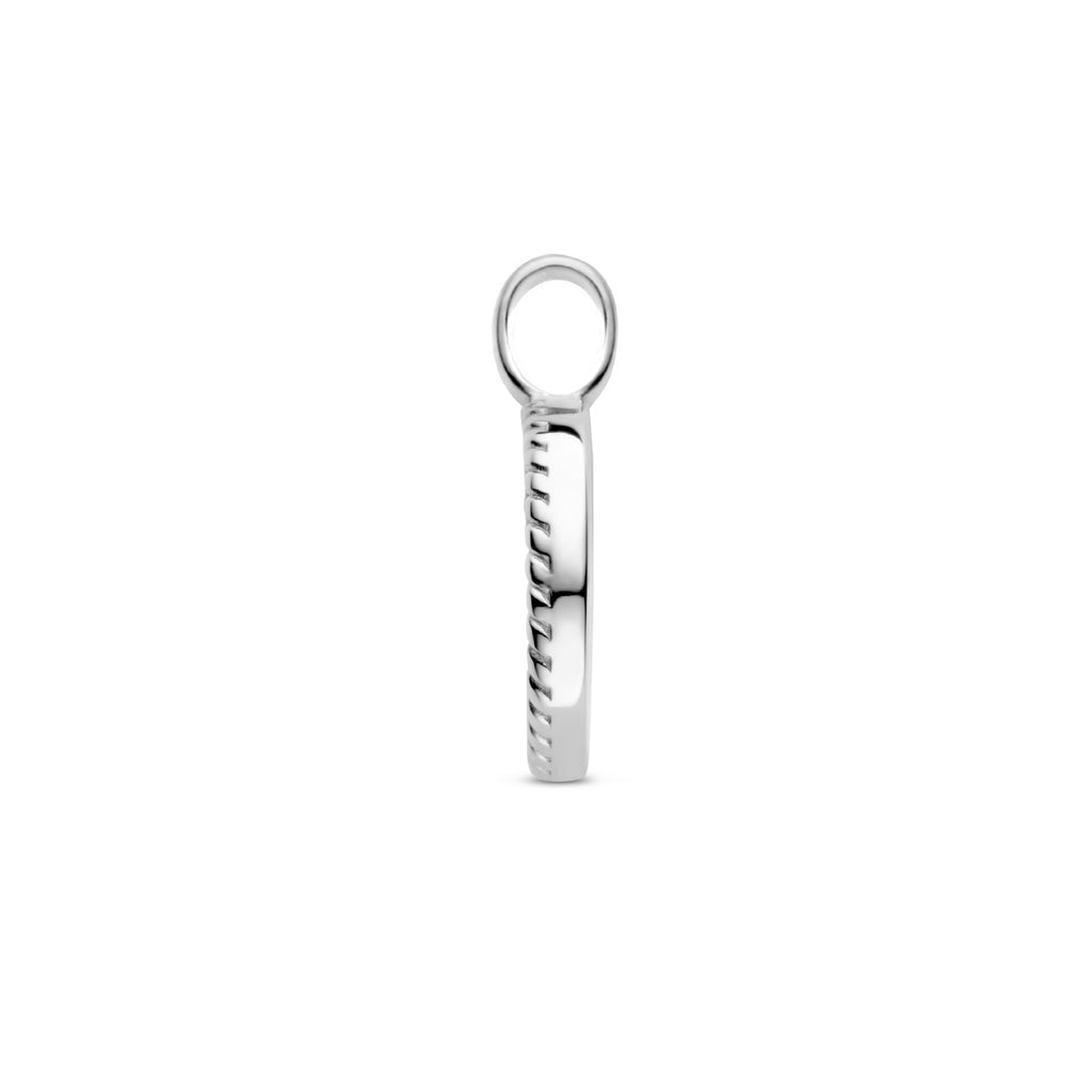 hanger rondje synth. malachiet edelstaal