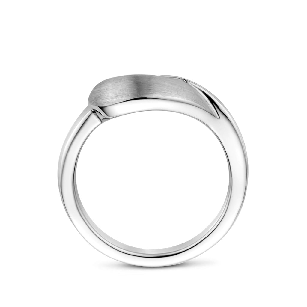 ring poli/mat zilver gerhodineerd