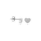 Ohrstecker Herz Zirkonia 5,9 mm Silber rhodiniert