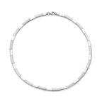 Halskette 4,3 mm 43 cm poly/mattsilber rhodiniert