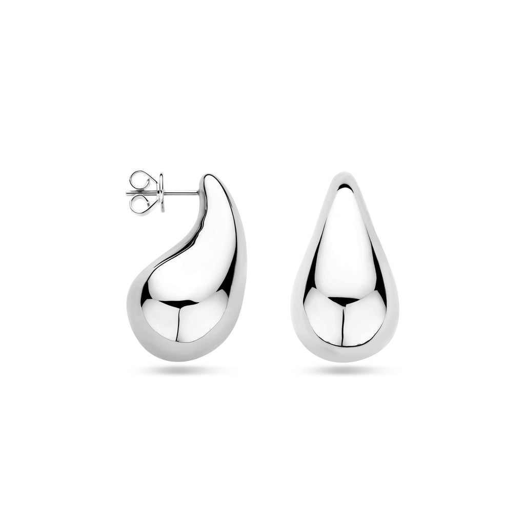 Ohrstecker Tropfen 30 mm Silber rhodiniert