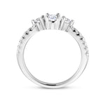 Ring Trilogie Zirkonia Silber rhodiniert