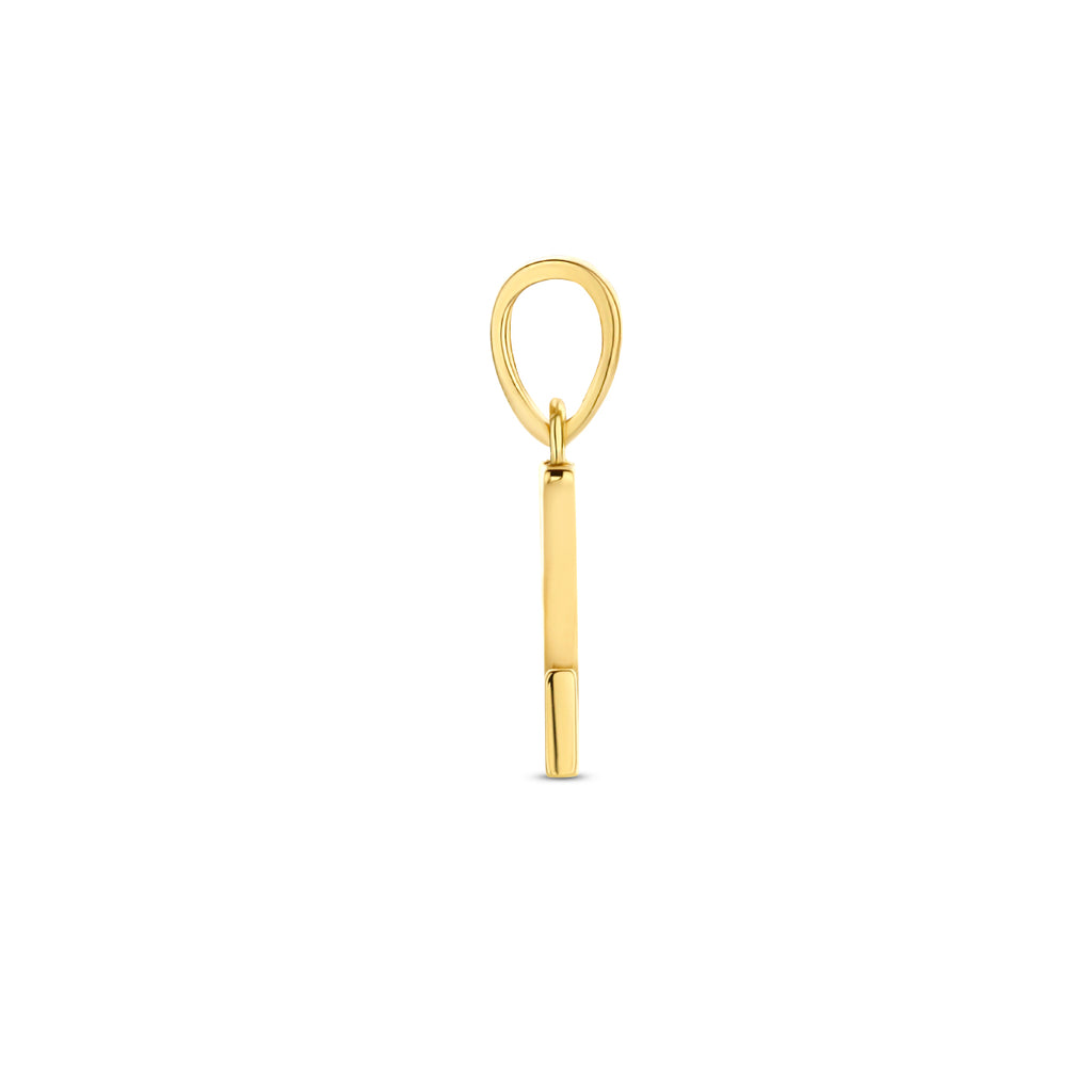 Anhänger Buchstabe Zirkonia 14K Gelbgold