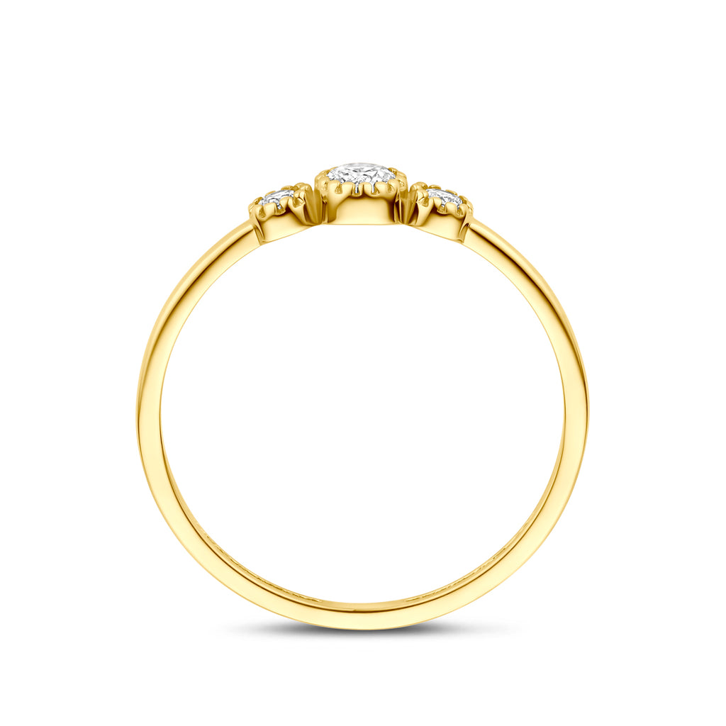 9k ring zirkonia 9K geel