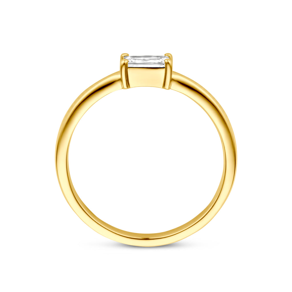 ring zirkonia 14K geelgoud