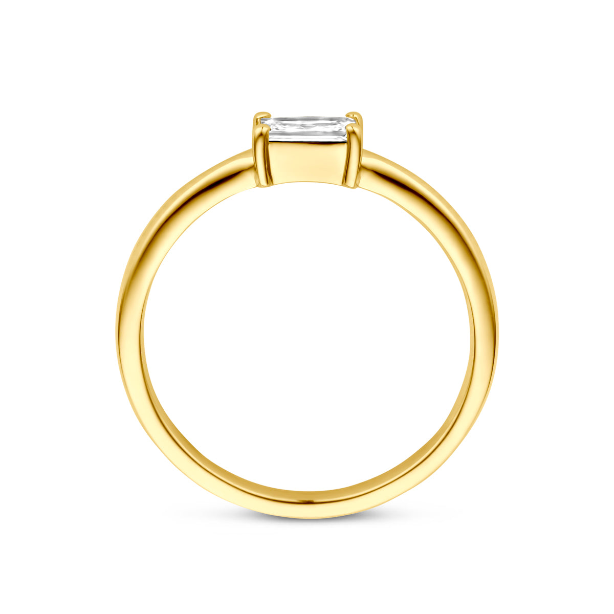 ring zirkonia 14K geelgoud