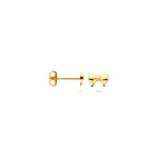 Ohrstecker Schleife 4 mm 14K Gelbgold