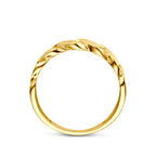 ring schakel 14K geelgoud