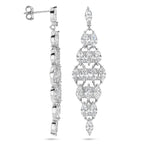 Ohrhänger Zirkonia 50 mm Silber rhodiniert