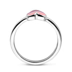ring emaille hart zilver gerhodineerd