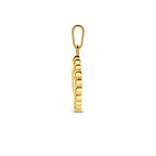 9k hanger rondje bolletjes zirkonia 13,5 mm 9K geel - rondje,bolletje,ringetje,draad