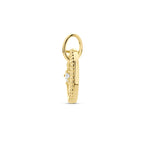 hanger cirkel diamant 0.06ct h si 14K geelgoud - rondje,bolletje,ringetje,draad