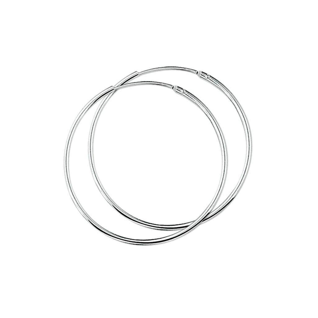 Ohrringe 1,5 mm Rundrohr silberweiß