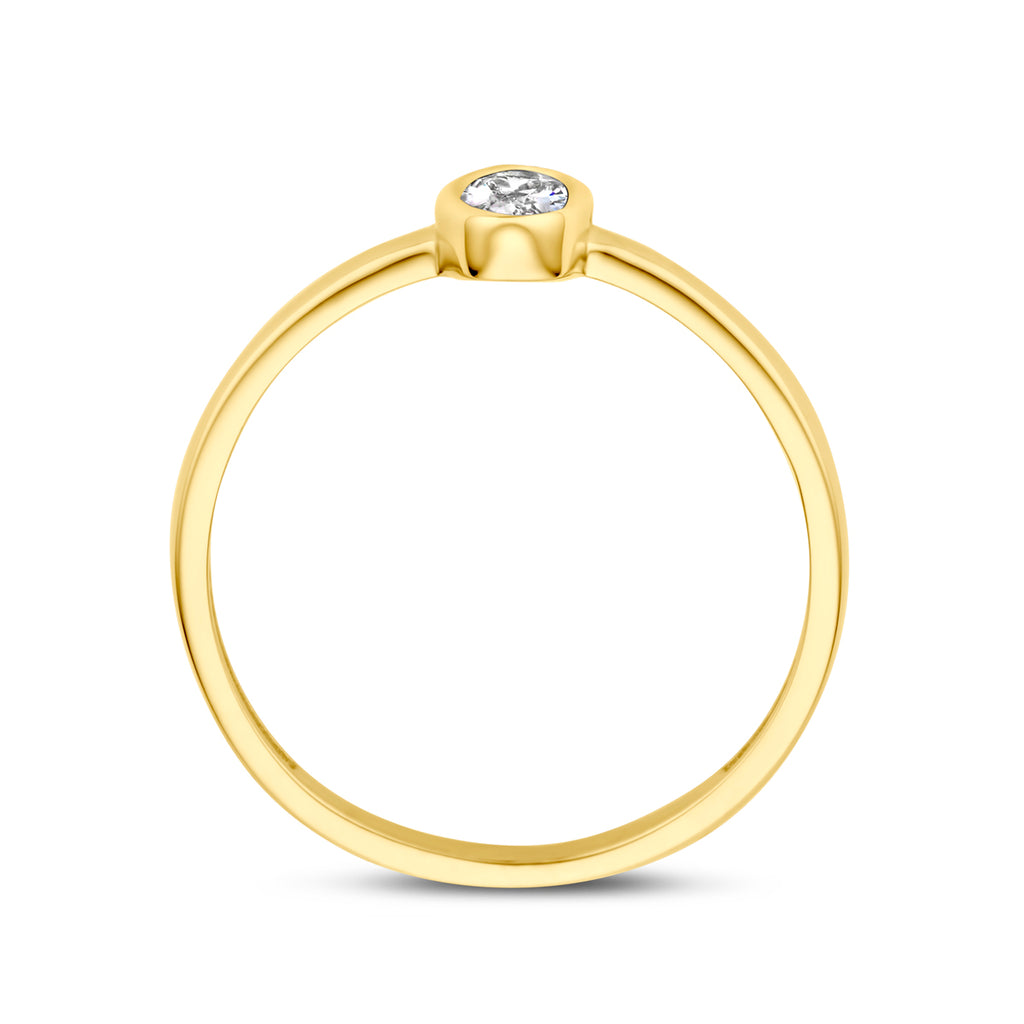 Ring Zirkonia 14K Gelbgold
