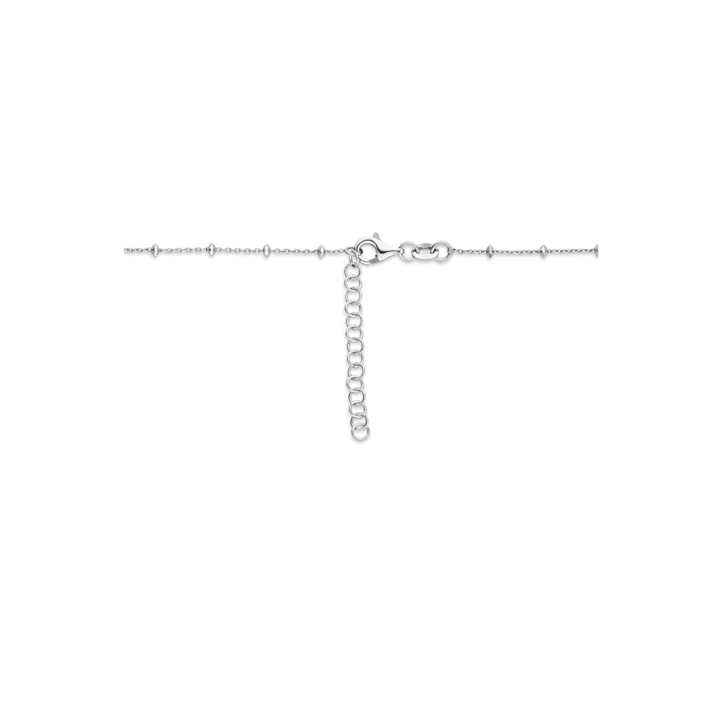Halskette diamantiert Kugeln 4,0 mm 40 + 4 cm Silber rhodiniert