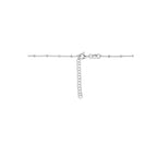 Halskette diamantiert Kugeln 4,0 mm 40 + 4 cm Silber rhodiniert