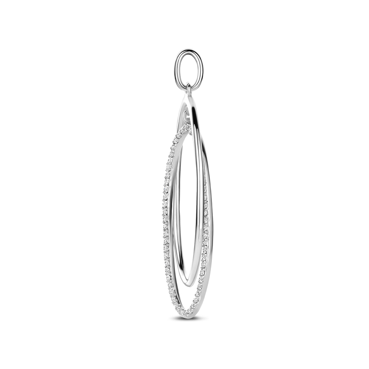 hanger zirkonia 50 mm zilver gerhodineerd