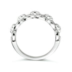 Ringglieder-Zirkonia-Silber rhodiniert