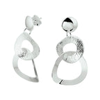 oorhangers rondjes zilver gerhodineerd
