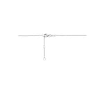 collier zirkonia 41 - 43 - 45 cm zilver gerhodineerd