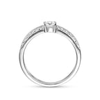 ring zirkonia zilver gerhodineerd