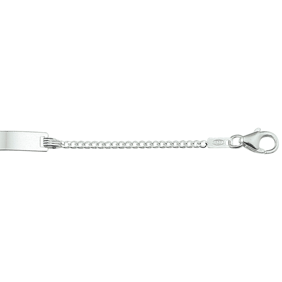 Gravurarmband Gourmetteplatte 4,2 mm silberweiß