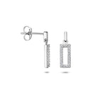 oorhangers zirkonia 16,5 mm zilver gerhodineerd