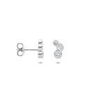 oorknoppen zirkonia zilver gerhodineerd