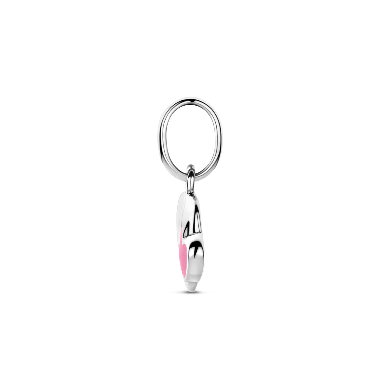 Anhänger Emaille Herzchen 6 mm Silber rhodiniert