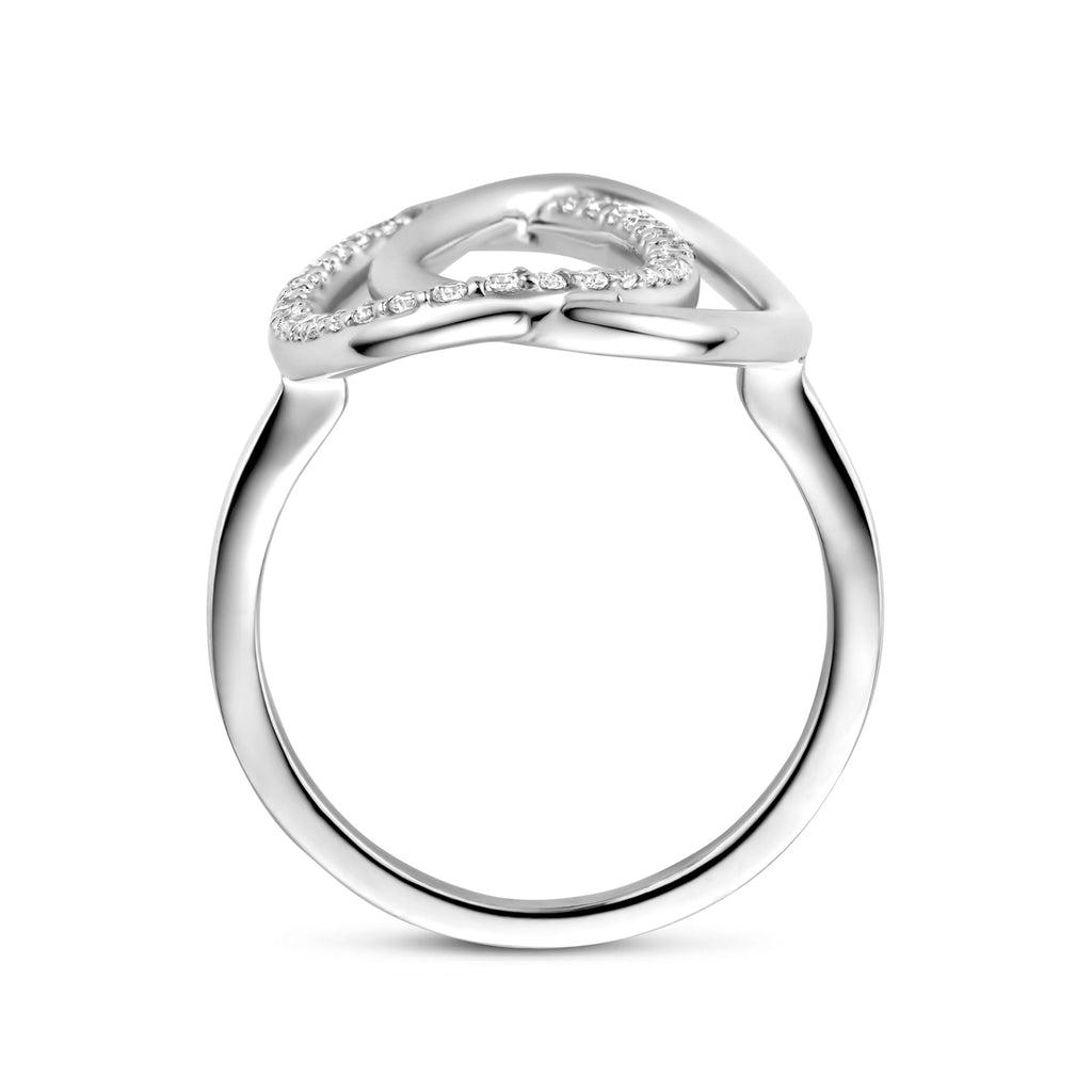 Ring Zirkonia Silber rhodiniert