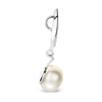 hanger parel en zirkonia 26 mm zilver gerhodineerd