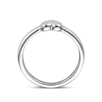 ring hart zilver gerhodineerd