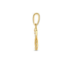 hanger infinity zirkonia 10 mm 14K geelgoud