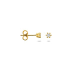 Ohrstecker Lab-Grown-Diamant 0.10ct (2x 0.05ct) G VS 3 mm 14K Gelbgold