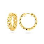 Klappcreolen Glieder-Design 18 mm 1 Mikron versilbert (gelb)