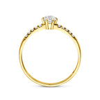 ring zirkonia 14K geelgoud