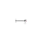 Flat Back Piercing rosa Strass 3 mm silber rhodiniert