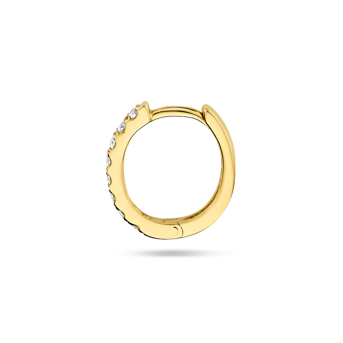 klapoorring diamant 0.075ct g si per stuk 14K geelgoud
